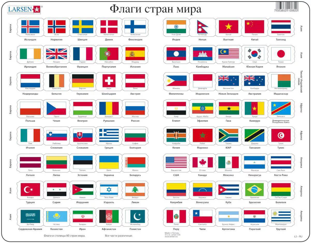 Флаги стран мира для детей #24