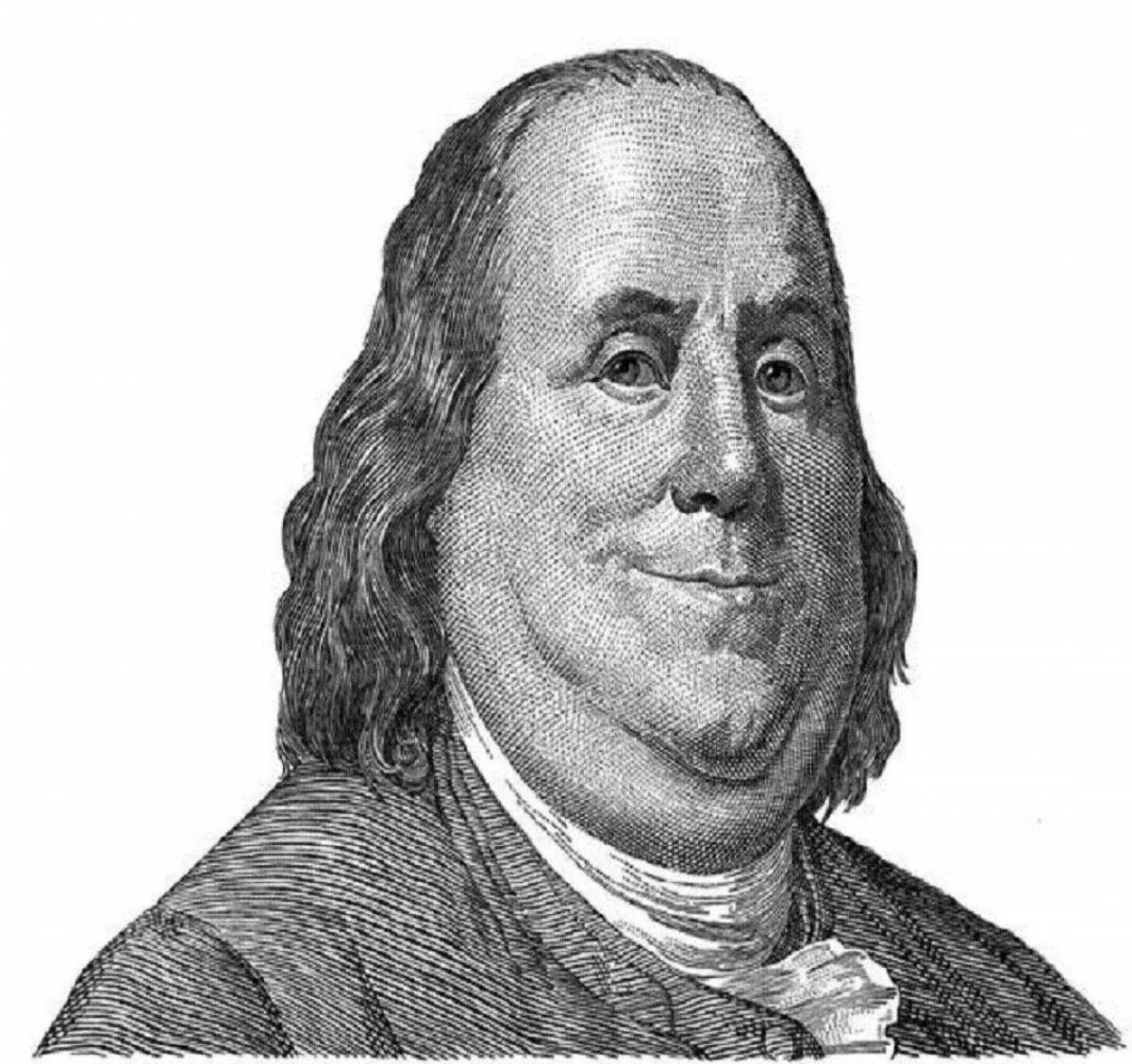 Дж франклин. Бенджамин Франклин. Франклин и Вашингтон. Бенджамин Франклин улыбается. Портрет Франклина.