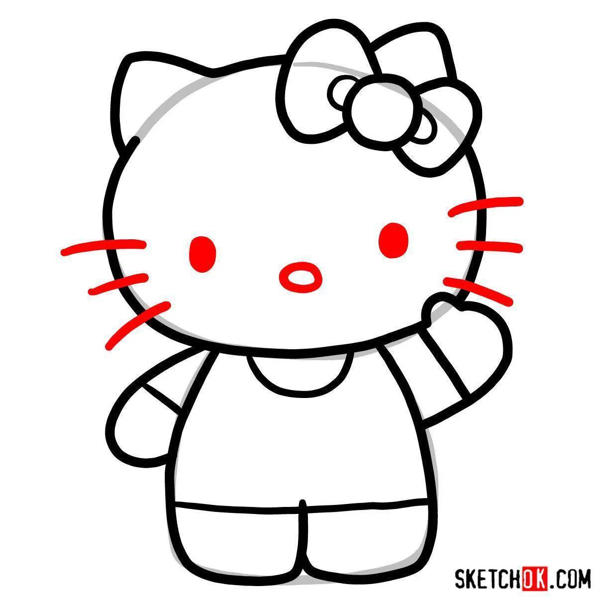 Срисовка рисунков hello kitty