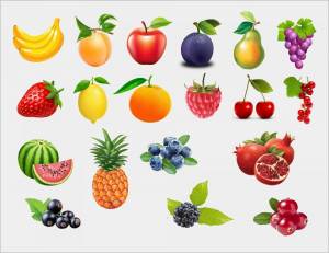 Раскраска фрукты и овощи для малышей #10 #544416