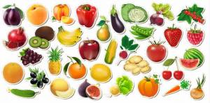 Раскраска фрукты и овощи для малышей #12 #544418