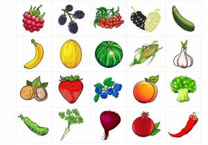 Раскраска фрукты и овощи для малышей #23 #544429