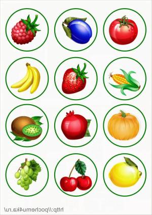 Раскраска фрукты и овощи для малышей #27 #544433