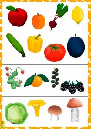 Раскраска фрукты и овощи и ягоды 5 6 лет #13 #544492