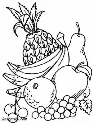 Раскраска фрукты и овощи и ягоды 5 6 лет #28 #544507