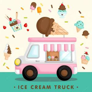 Раскраска фургон с мороженым #7 #544651