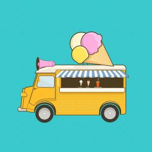 Раскраска фургон с мороженым #11 #544655