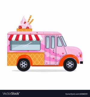 Раскраска фургон с мороженым #12 #544656