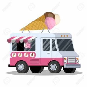 Раскраска фургон с мороженым #13 #544657