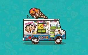 Раскраска фургон с мороженым #18 #544662