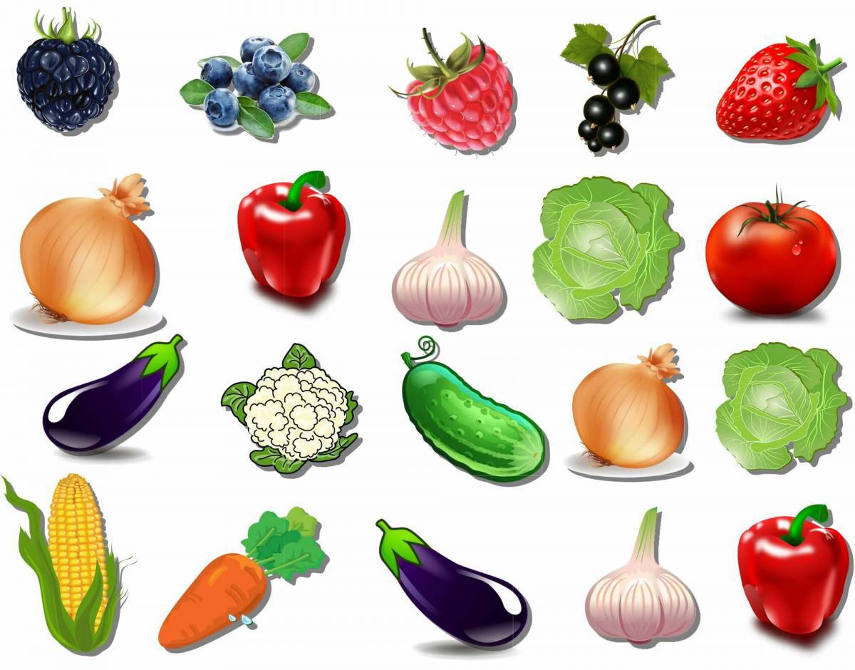 Фрукты и овощи и ягоды 4 5 лет #12