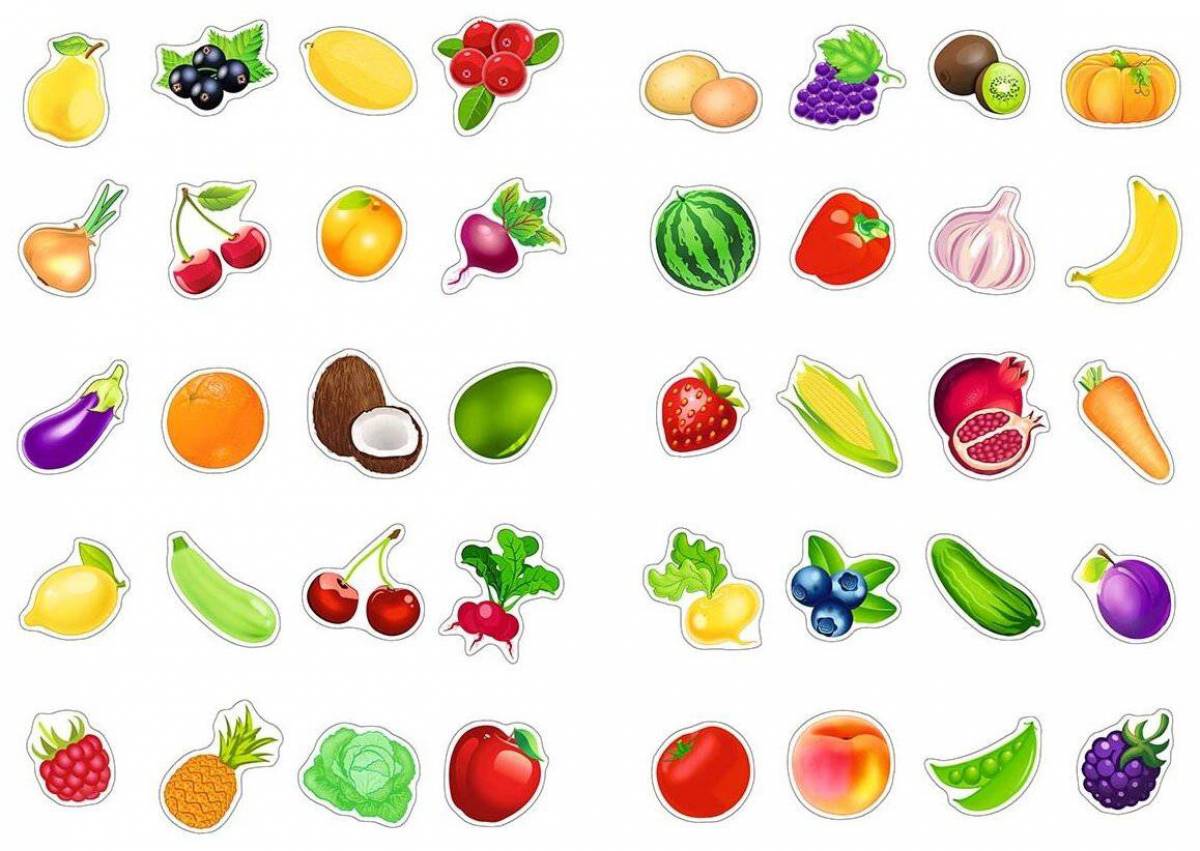 Фрукты и овощи и ягоды 4 5 лет #32