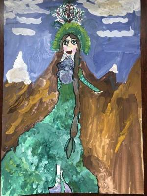 Раскраска хозяйка медной горы для детей #3 #548545