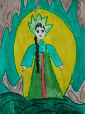 Раскраска хозяйка медной горы для детей #35 #548577