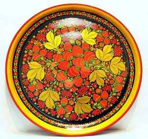 Раскраска хохлома тарелка #15 #549731