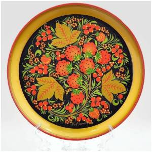 Раскраска хохломская роспись тарелка #13 #549898