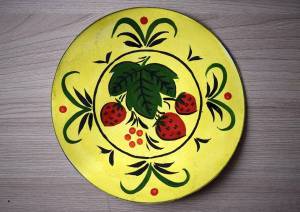Раскраска хохломская роспись тарелка #27 #549912