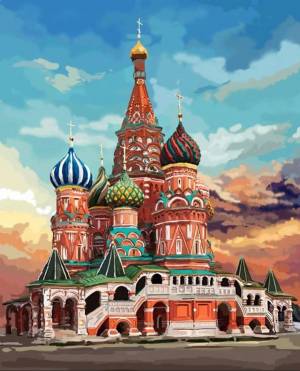 Раскраска храм василия блаженного для детей #31 #550139