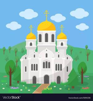 Раскраска храм для детей православный #3 #550178