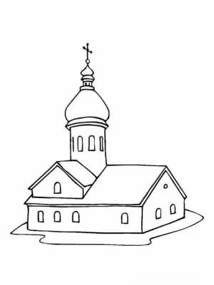 Раскраска храм для детей православный #17 #550192