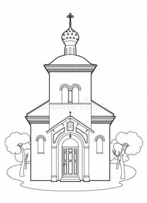 Раскраска храм для детей православный #23 #550198