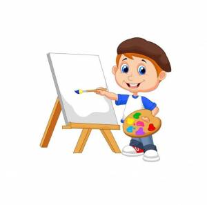 Раскраска художник для детей #2 #550661