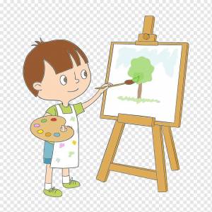 Раскраска художник для детей #5 #550664
