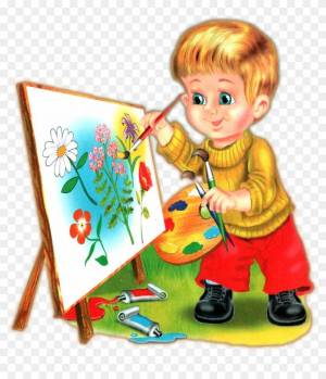 Раскраска художник для детей #10 #550669
