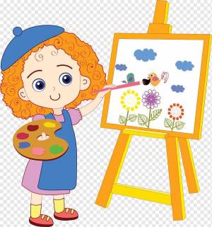 Раскраска художник для детей #13 #550672