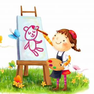 Раскраска художник для детей #14 #550673