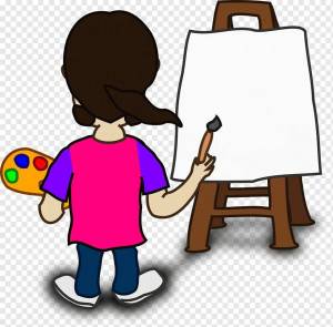 Раскраска художник для детей #15 #550674