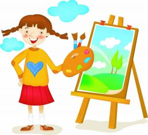 Раскраска художник для детей #18 #550677