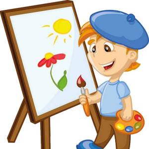 Раскраска художник для детей #23 #550682