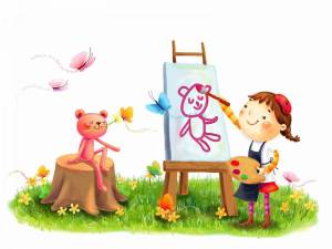 Раскраска художник для детей #28 #550687