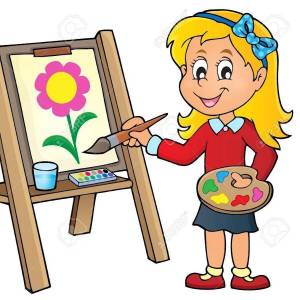 Раскраска художник для детей #32 #550691