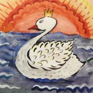 Раскраска царевна лебедь из сказки о царе салтане #23 #551341