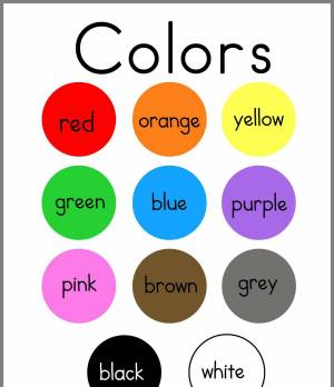 Раскраска цвета на английском для детей #15 #551712