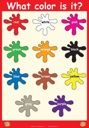Раскраска цвета на английском языке для детей #1 #551774