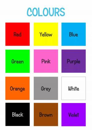 Раскраска цвета на английском языке для детей #36 #551809