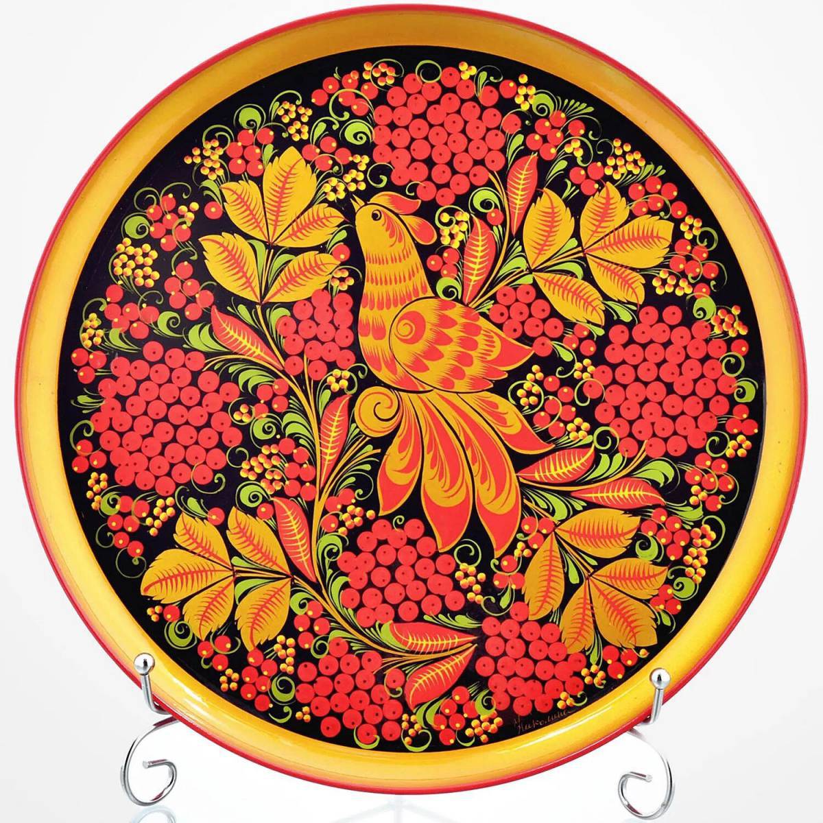 Хохломская роспись тарелка #5