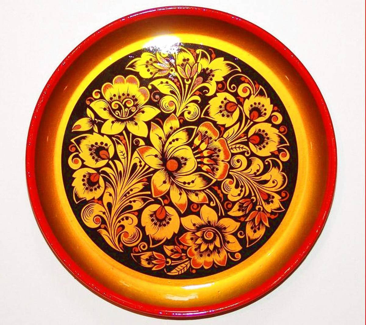Хохломская роспись тарелка #22