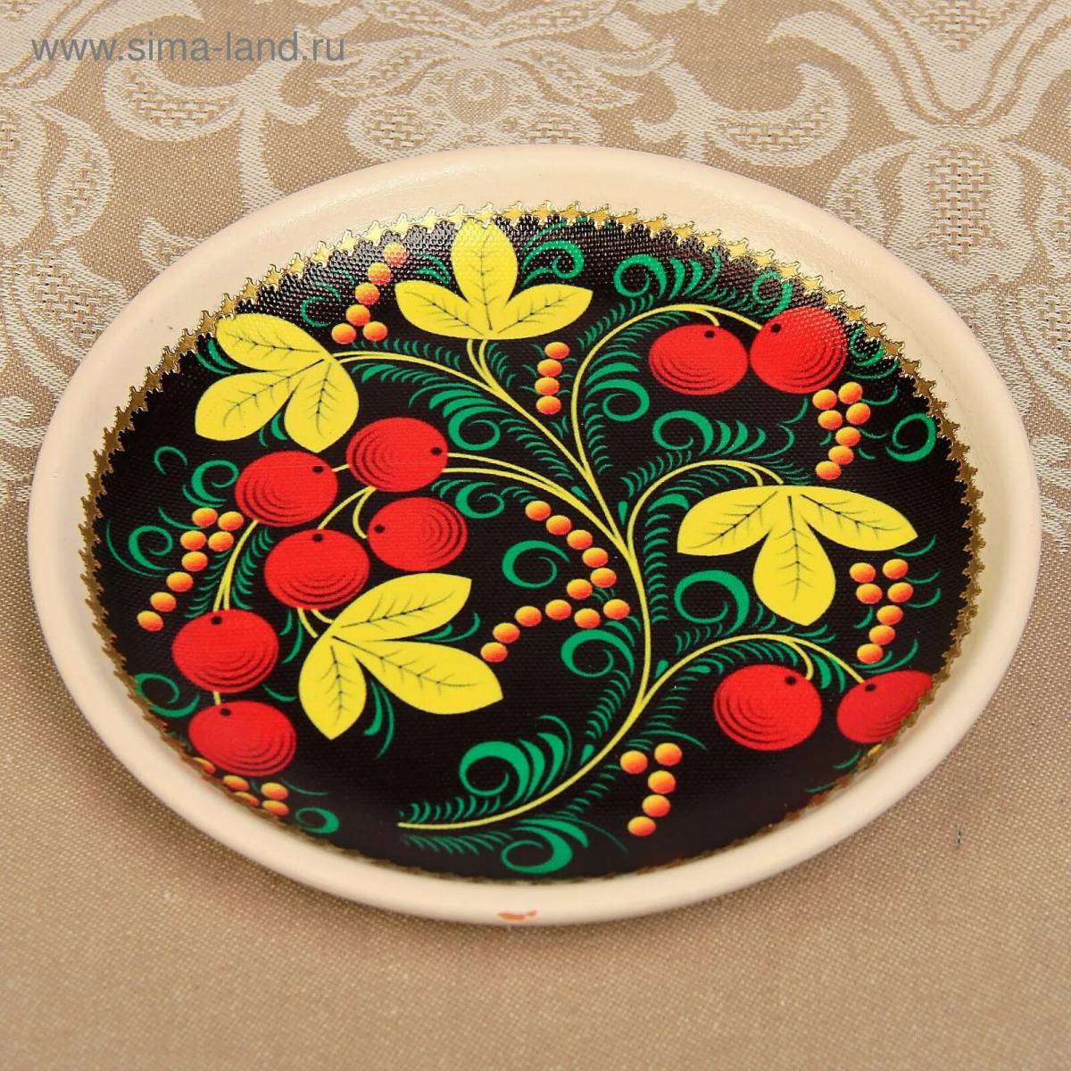 Хохломская роспись тарелка #29