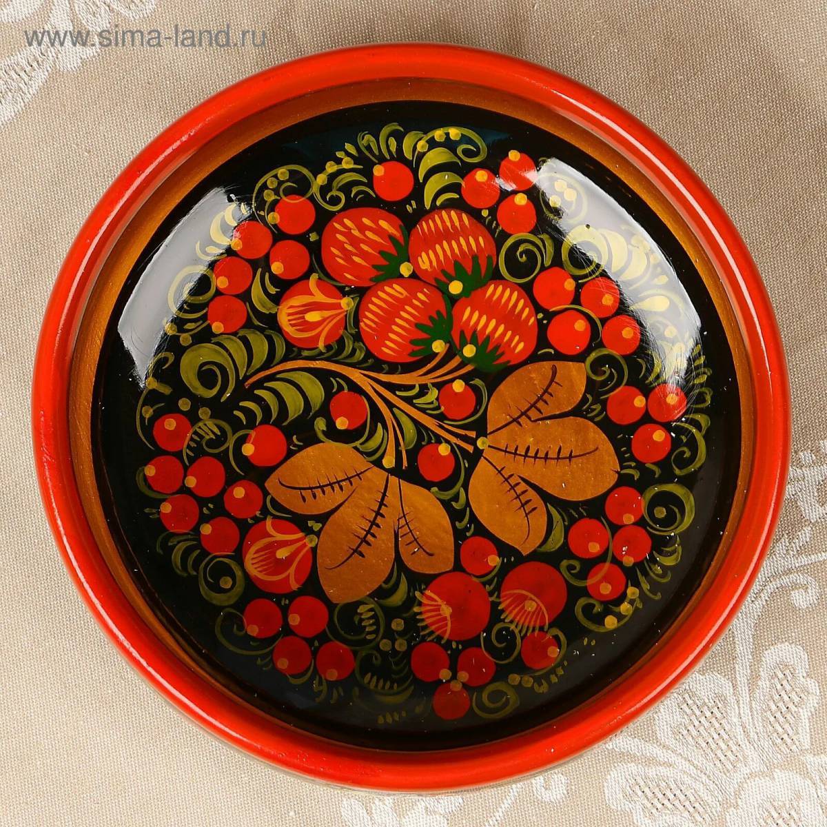 Хохломская роспись тарелка #32