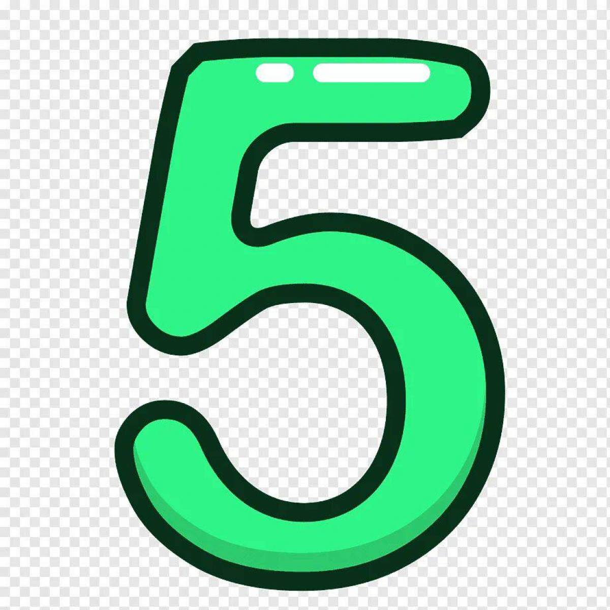 Красивые числа 5. Цифра 5. Цифра 5 зеленая. Цифра 5 разноцветная. Пять на прозрачном фоне.