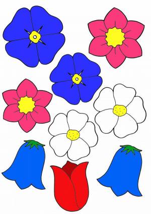 Раскраска цветок для детей 4 5 лет #29 #552451