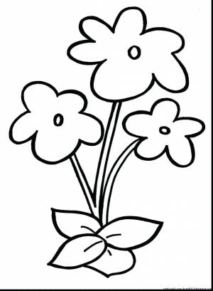 Раскраска цветочек для детей 3 4 лет #7 #552811