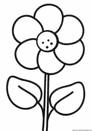 Раскраска цветочек для детей 3 4 лет #13 #552817