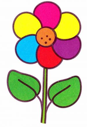 Раскраска цветочек для детей 3 4 лет #22 #552826