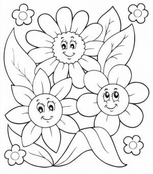 Раскраска цветочек для детей 5 6 лет #17 #552847