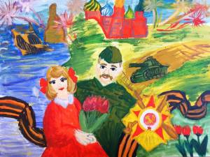 Раскраска цветы героям войны для детей #17 #553088